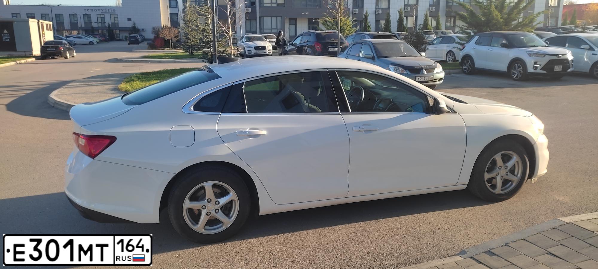 Фото автомобиля CHEVROLET MALIBU, 2016 — госномер В237МЕ92