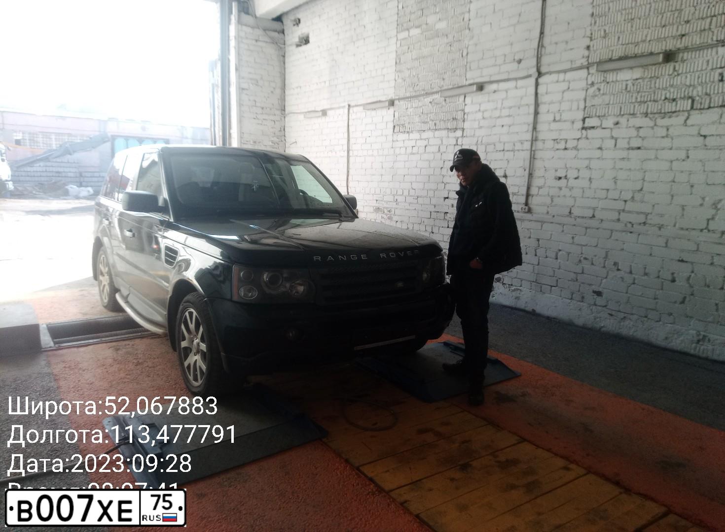 Фото автомобиля LANDROVER RANGE ROVER SPORT, 2006 — госномер Н501ОЕ75. Цвет: ЧЕРНЫЙ