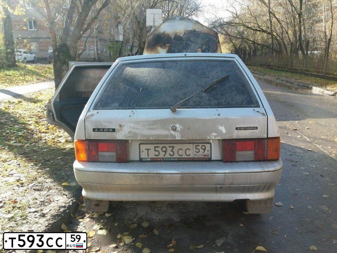 Фото автомобиля ВАЗ 211440, 2010 — госномер С148КК774. Цвет: Серый