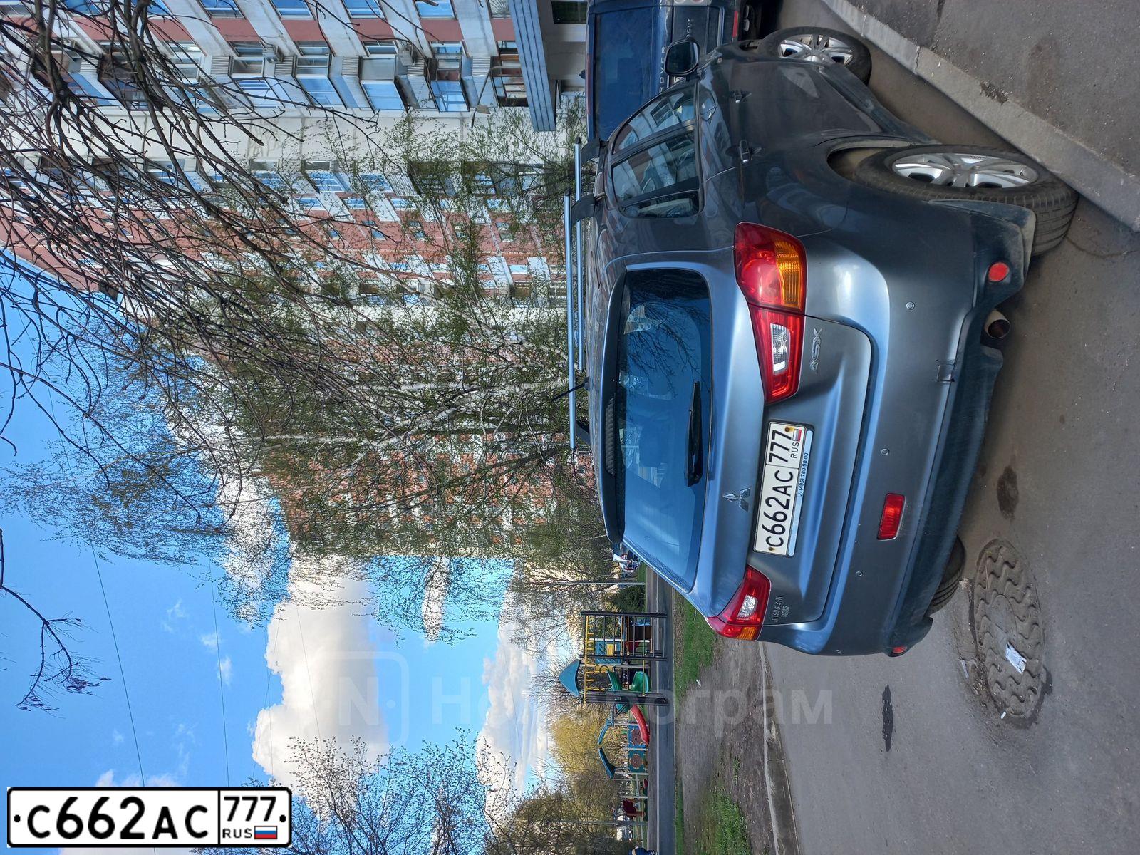 Фото автомобиля MITSUBISHI ASX, 2013 — госномер С662АС777. Цвет: СЕРЫЙ
