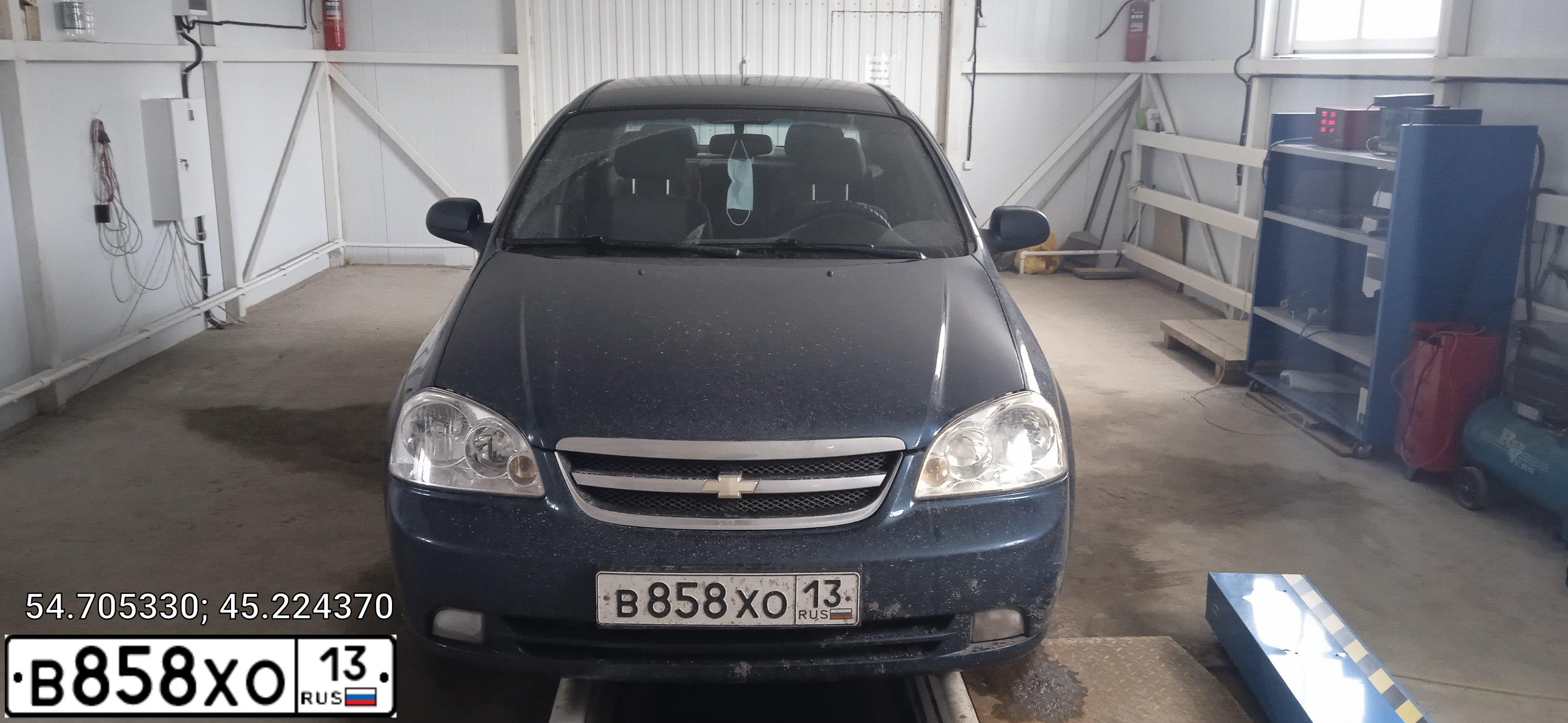 Фото автомобиля CHEVROLET LACETTI, 2008 — госномер М157МЕ13. Цвет: синий