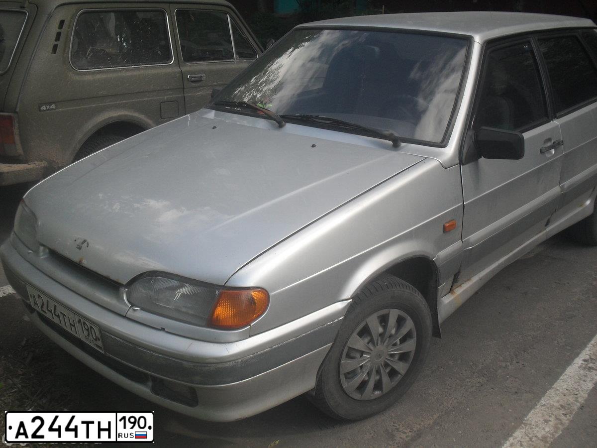 Фото автомобиля LADA 2114 SAMARA, 2004 — госномер А244ТН190. Цвет: СЕРЫЙ СВЕТЛЫЙ