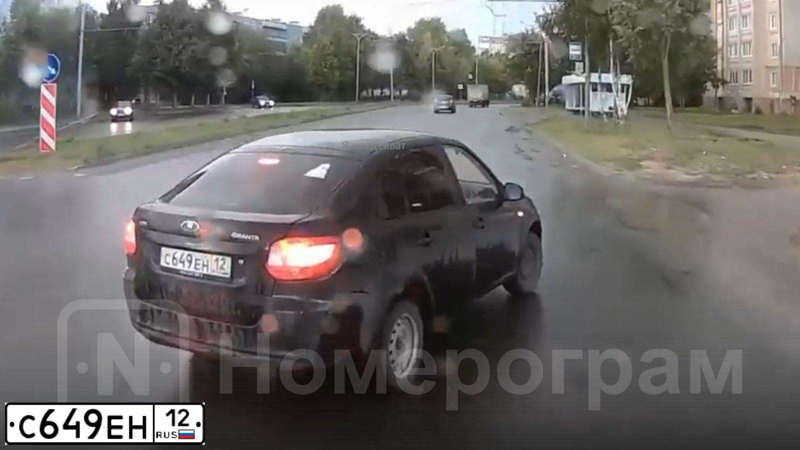 Фото автомобиля LADA 2191 GRANTA, 2015 — госномер С649ЕН12. Цвет: ЧЕРНЫЙ