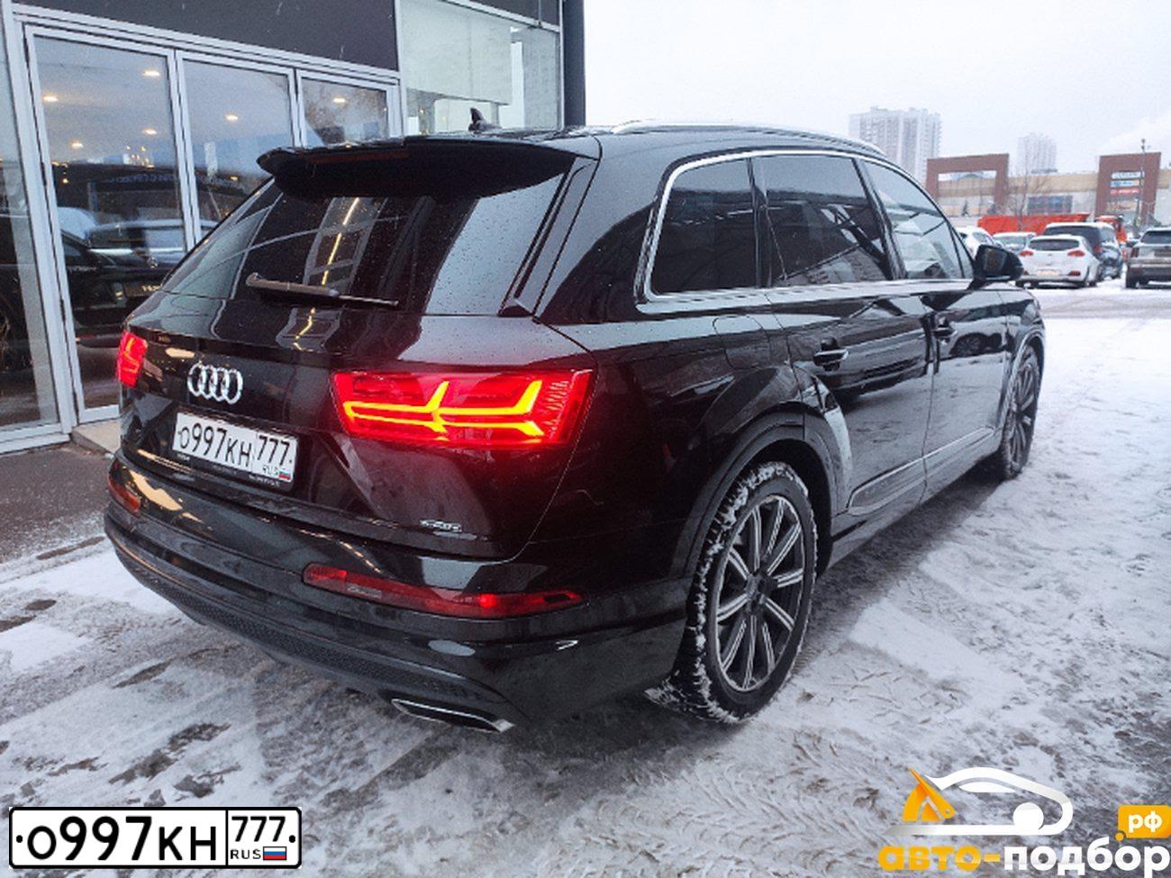 Фото автомобиля AUDI Q7, 2015 — госномер К998ВС199. Цвет: ЧЕРНЫЙ