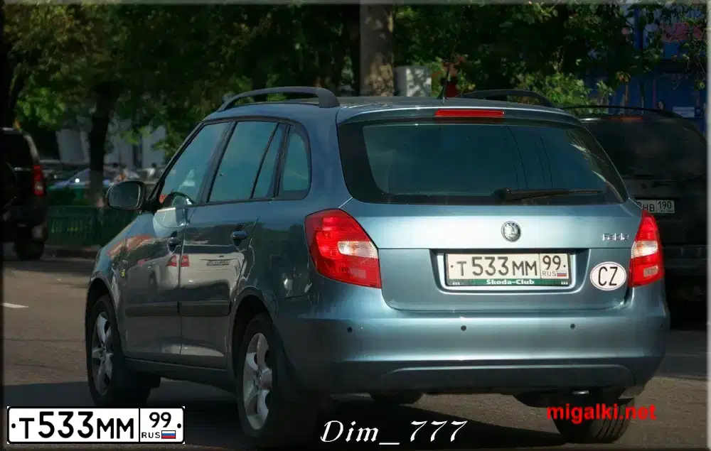 Фото автомобиля SKODA FABIA, 2009 — госномер Т533ММ99. Цвет: СЕРО-ГОЛУБОЙ