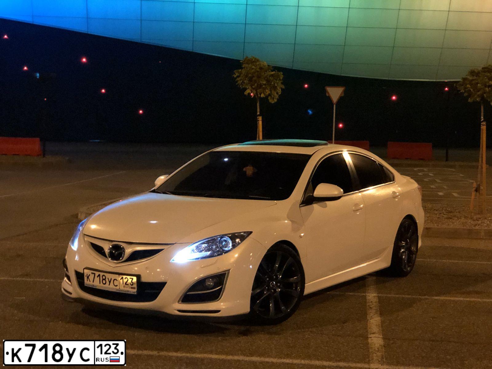 Фото автомобиля MAZDA 6, 2011 — госномер Р006НО163. Цвет: Белый