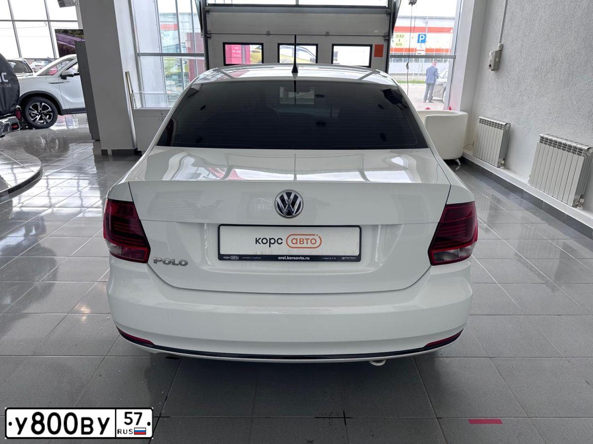 Фото автомобиля VOLKSWAGEN POLO, 2016 — госномер В505СВ57. Цвет: БЕЛЫЙ