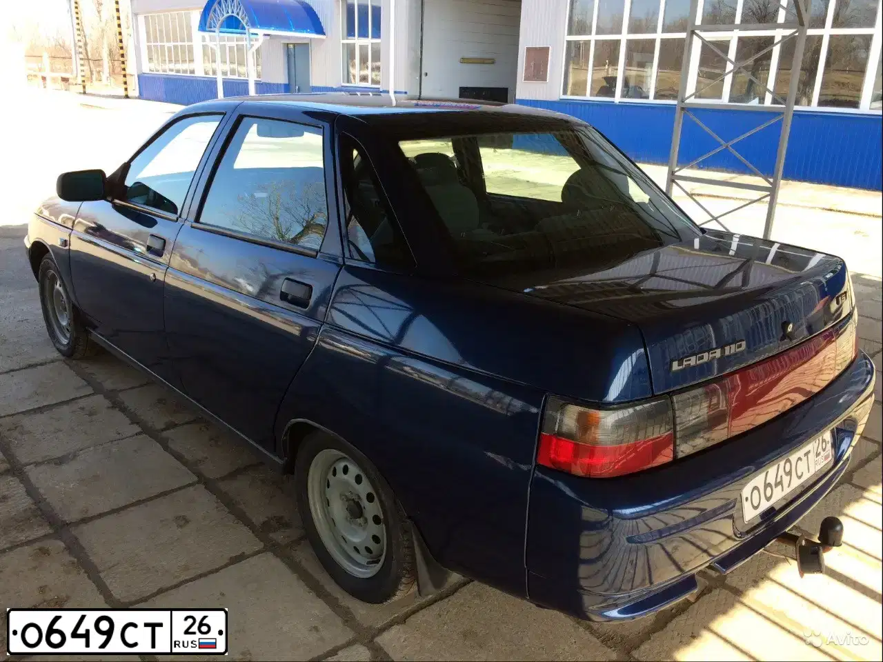 Фото автомобиля LADA 2110, 2005 — госномер О649СТ26. Цвет: СЕРЕБРИСТО-ТЕМНО-СИНИЙ