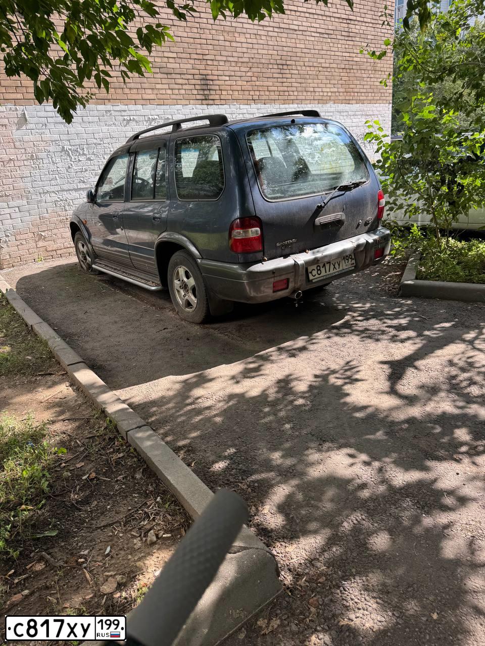 Фото автомобиля KIA SPORTAGE, 2004 — госномер Н006ОН199. Цвет: СИНИЙ