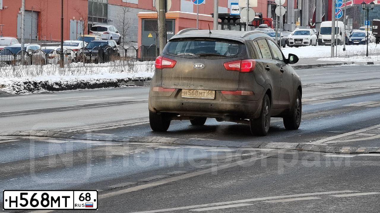 Фото автомобиля KIA SPORTAGE, 2013 — госномер Н568МТ68. Цвет: Серый