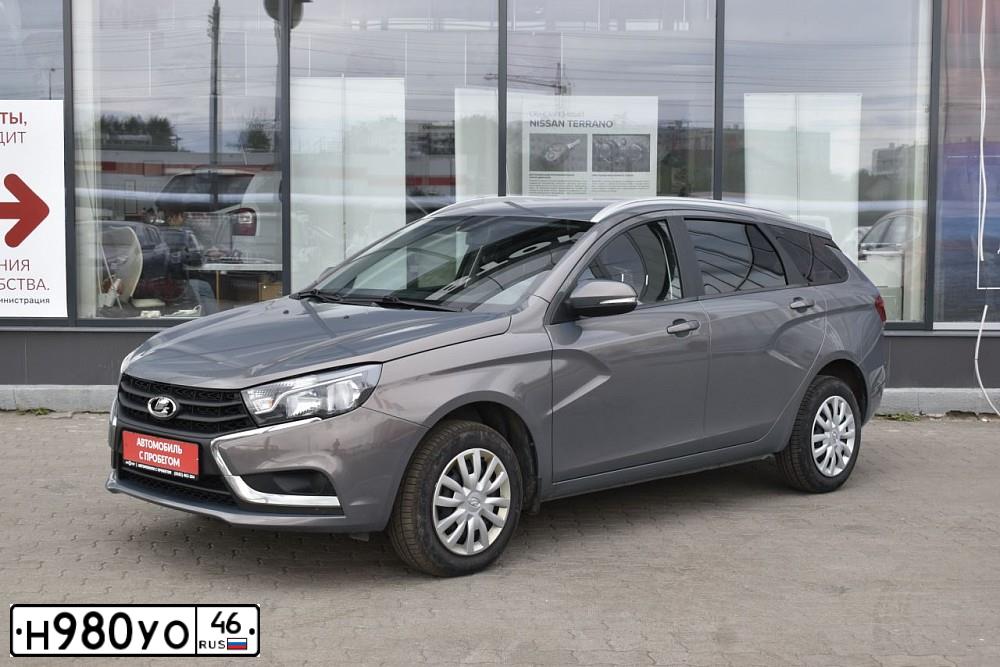 Фото автомобиля LADA VESTA, 2018 — госномер Н980УО46. Цвет: СЕРО-ГОЛУБОЙ