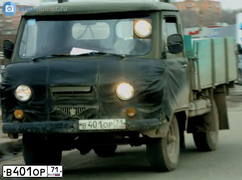 Фото автомобиля UAZ 3303, 1992 — госномер В401ОР71. Цвет: ЗЕЛЕНЫЙ