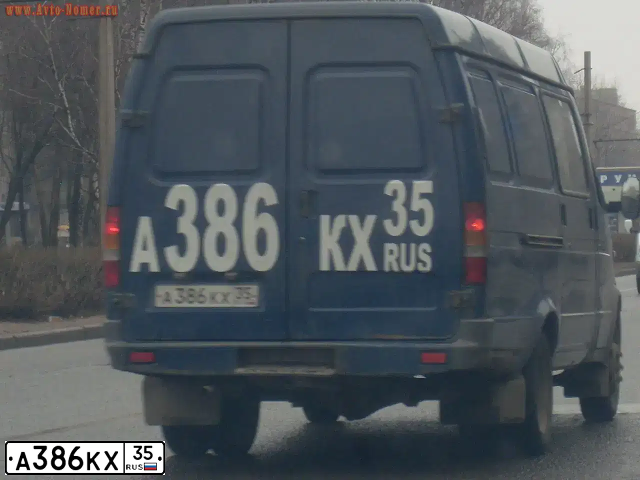 Фото автомобиля GAZ 2705 EL, 2004 — госномер А386КХ35. Цвет: синий