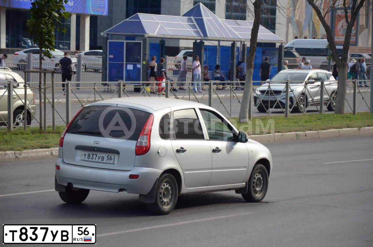 Фото автомобиля LADA 1119 KALINA, 2012 — госномер Т837УВ56. Цвет: СИНЕ-ЧЕРНЫЙ