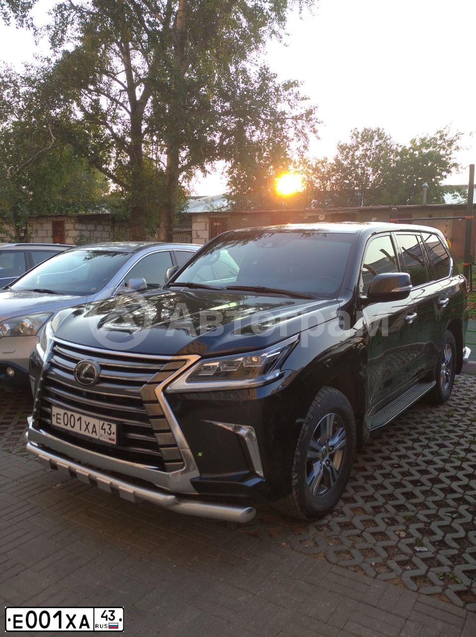 Фото автомобиля LEXUS LX, 2018 — госномер С476ХК43. Цвет: ЧЕРНЫЙ