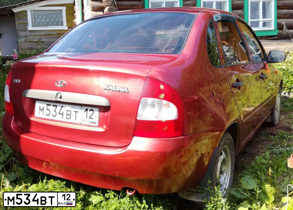Фото автомобиля LADA 1118 KALINA, 2007 — госномер А544УР43. Цвет: СЕРЕБРИСТО-КРАСНЫЙ