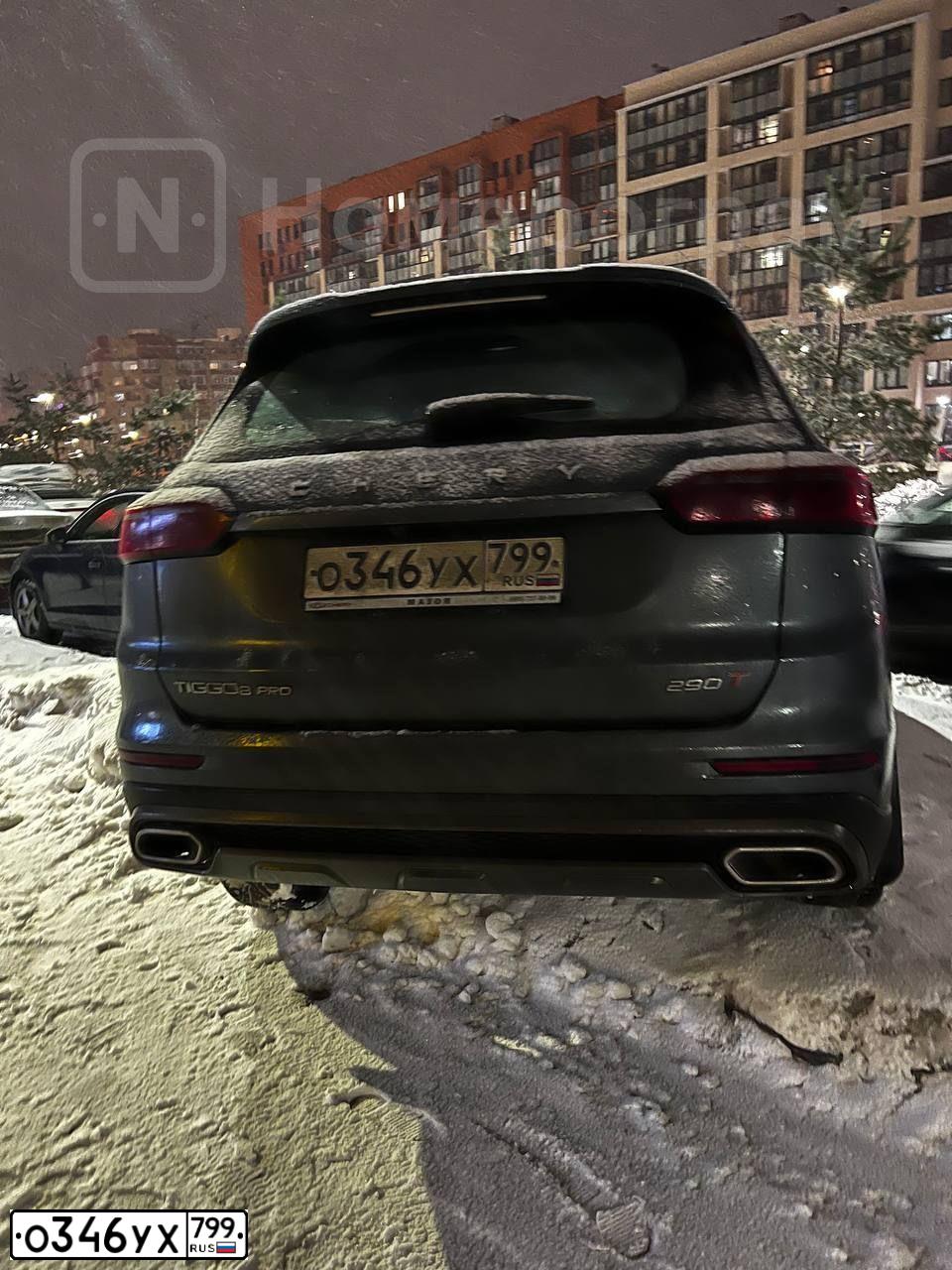 Фото автомобиля CHERY TIGGO 8, 2021 — госномер А892ТМ252. Цвет: СЕРЫЙ