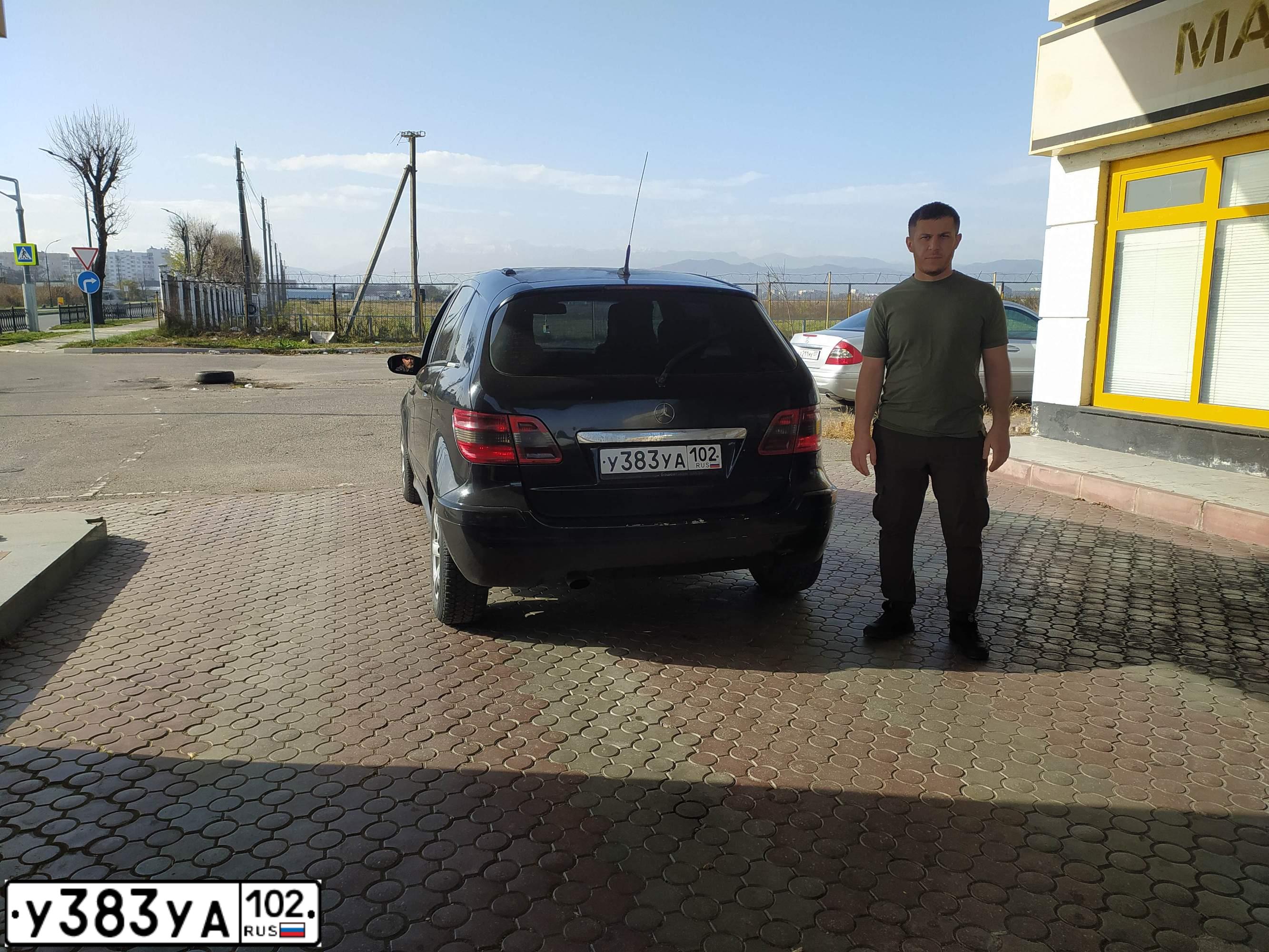 Фото автомобиля MERCEDES B-KLASSE, 2005 — госномер К850МХ07. Цвет: ЧЕРНЫЙ