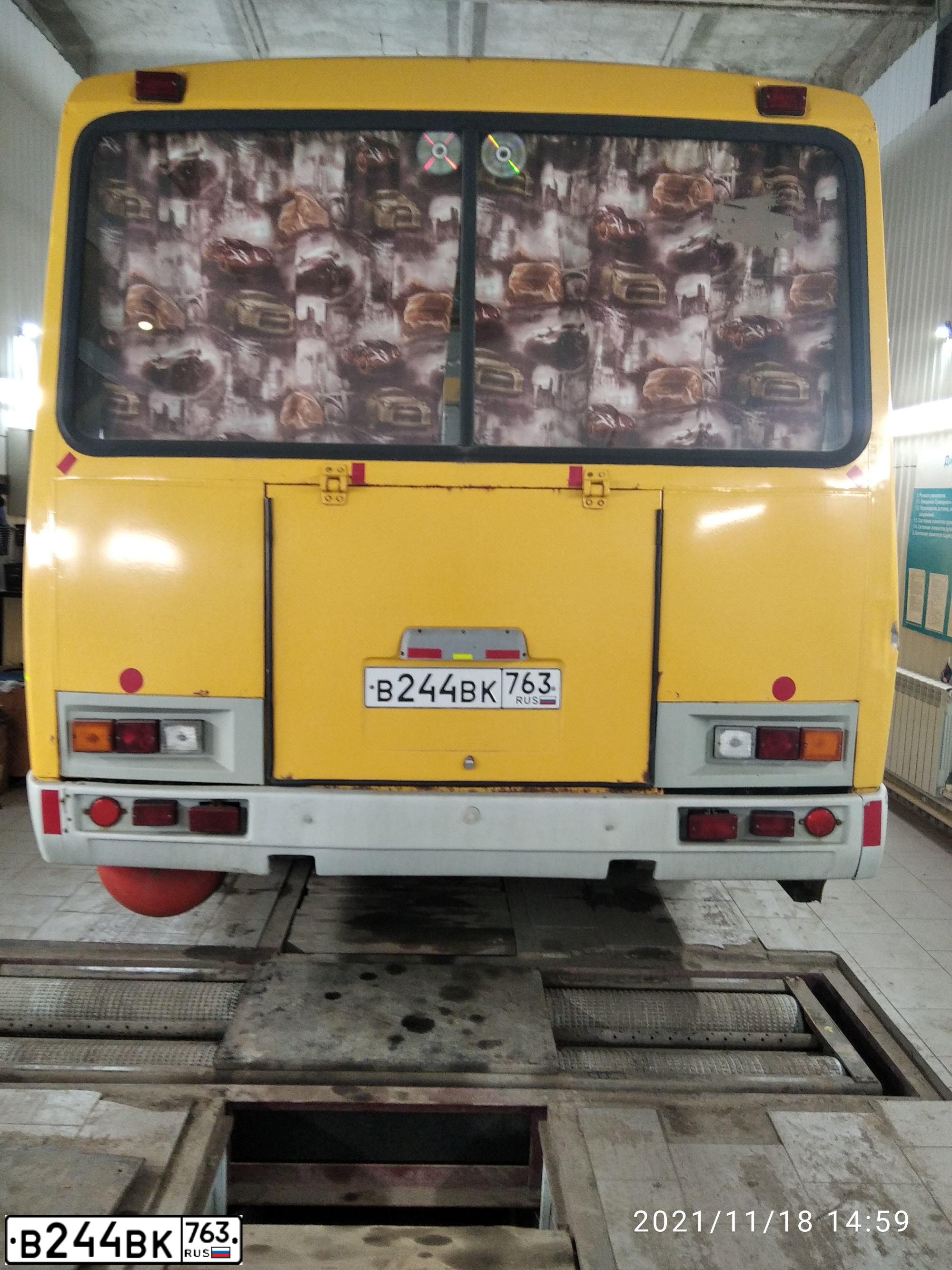 Фото автомобиля PAZ 3205, 2008 — госномер В244ВК763. Цвет: ЖЕЛТЫЙ