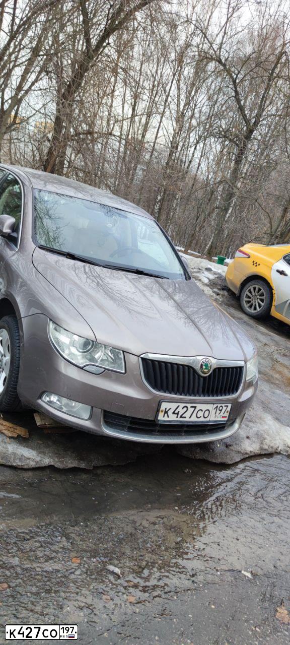 Фото автомобиля SKODA SUPERB, 2012 — госномер К427СО197. Цвет: СЕРЫЙ