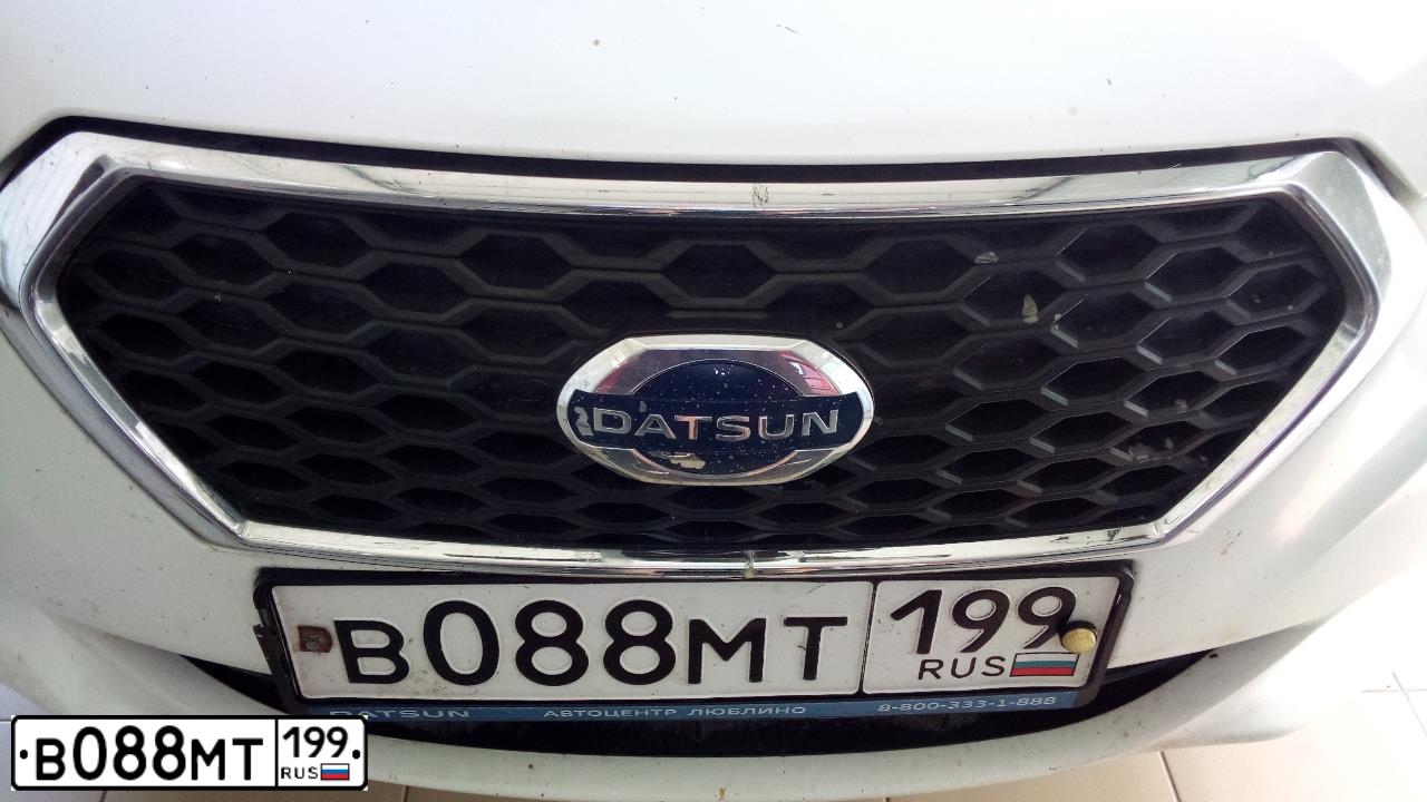 Фото автомобиля DATSUN ON-DO, 2015 — госномер К710ВК777. Цвет: Белый