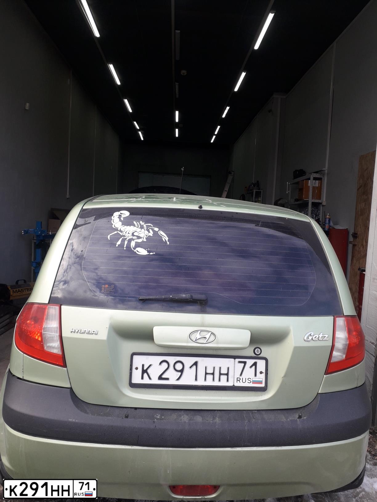 Фото автомобиля HYUNDAI GETZ, 2008 — госномер К291НН71. Цвет: СВЕТЛО-ЗЕЛЕНЫЙ