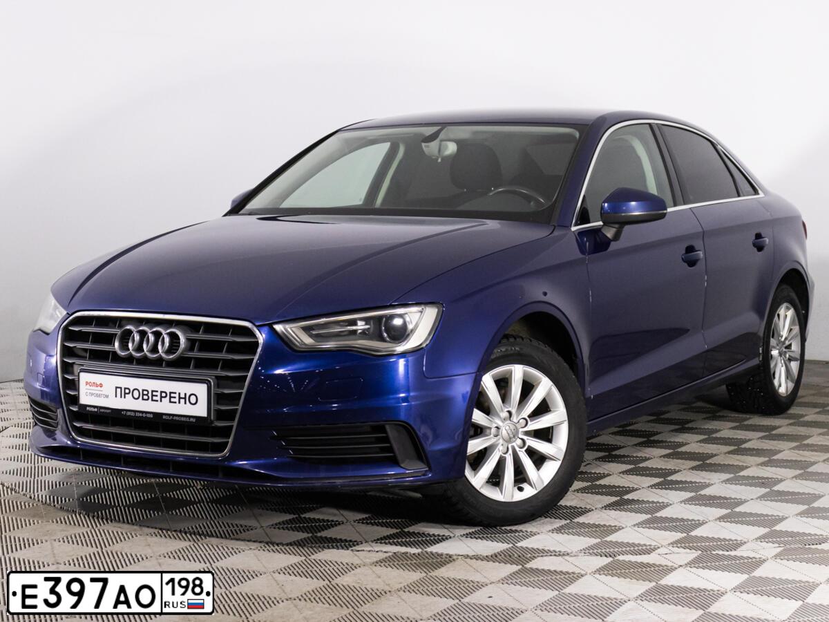Фото автомобиля AUDI A3, 2014 — госномер Е397АО198. Цвет: СИНИЙ