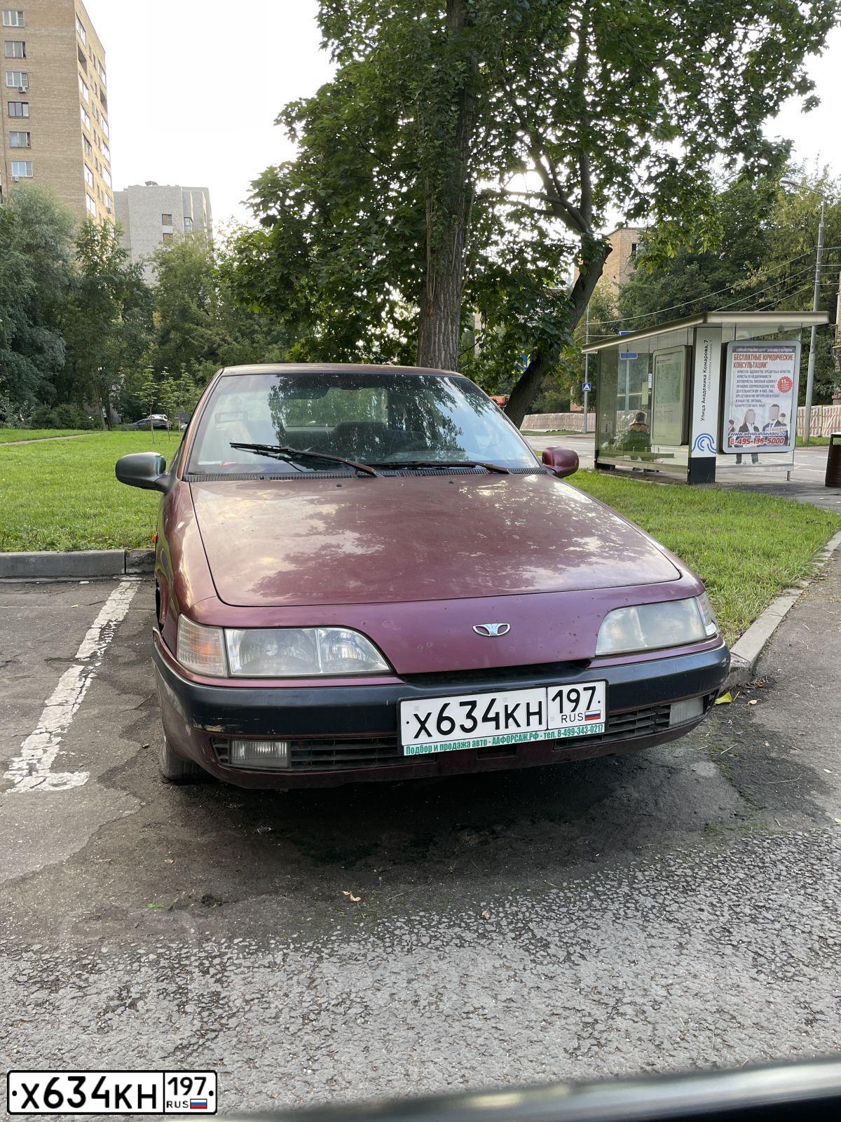Фото автомобиля DAEWOO ESPERO, 1999 — госномер Х634КН197. Цвет: КРАСНЫЙ ТЕМНЫЙ