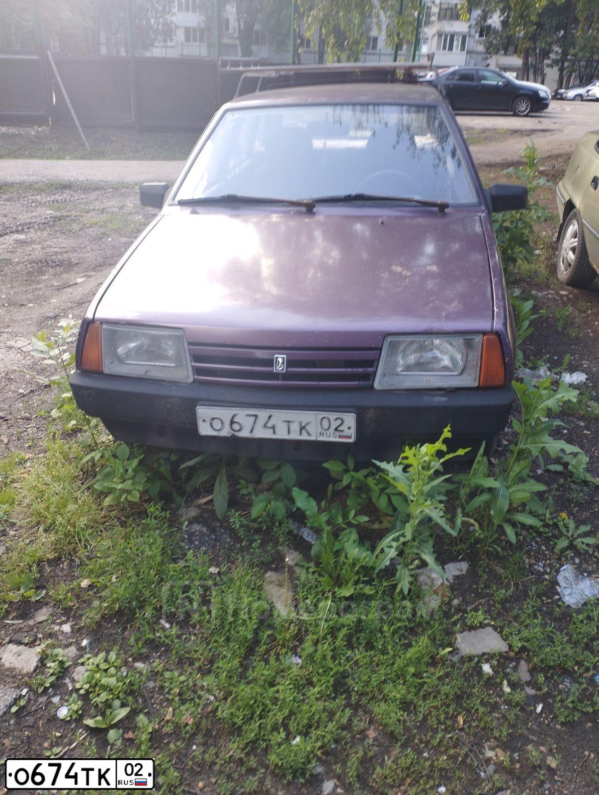 Фото автомобиля LADA 2109 SAMARA, 1996 — госномер О674ТК02. Цвет: АМЕТИСТ