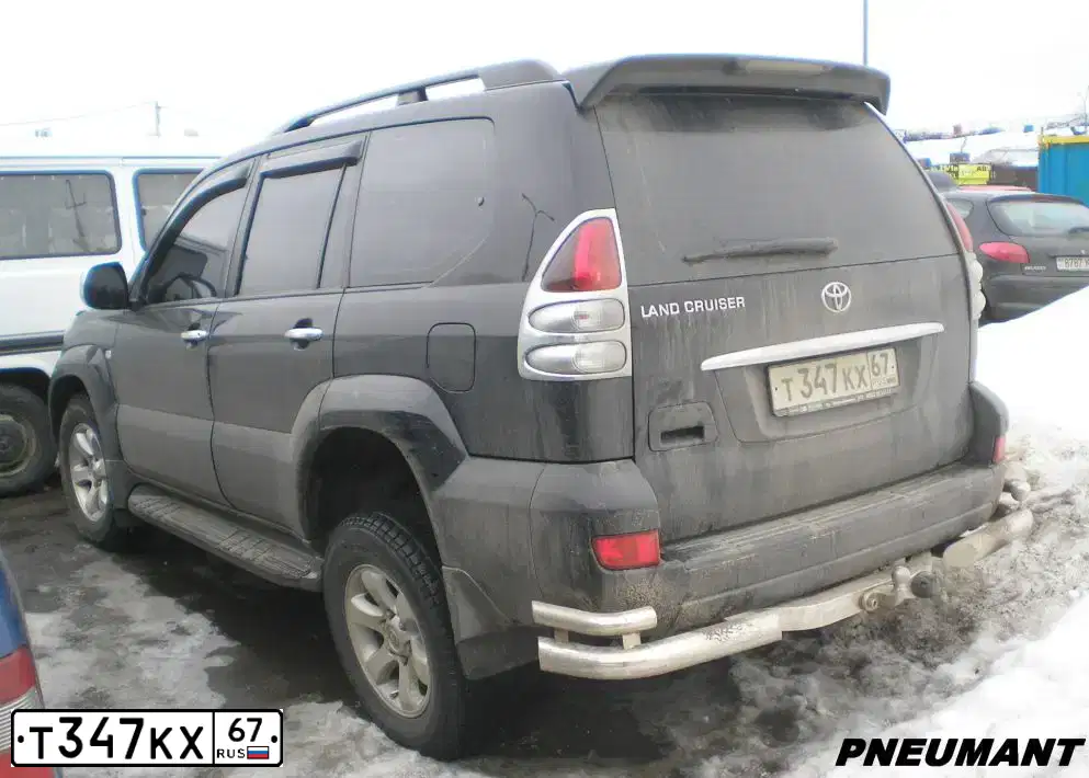 Фото автомобиля TOYOTA LANDCRUISER, 2007 — госномер Т347КХ67. Цвет: ЧЕРНЫЙ