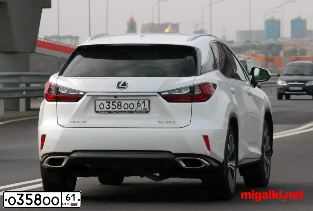 Фото автомобиля LEXUS RX, 2016 — госномер А300РЕ28. Цвет: Белый