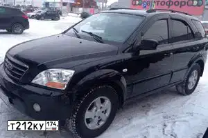 Фото автомобиля KIA КИА BL / СОРЕНТО (JC 5248), 2008 — госномер Т212КУ174. Цвет: ЧЕРНЫЙ
