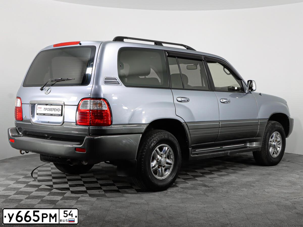 Фото автомобиля LEXUS LX, 2001 — госномер К199КХ54. Цвет: СЕРЫЙ