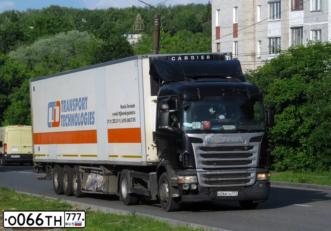 Фото автомобиля SCANIA SERIE G /4X2/, 2010 — госномер О066ТН777. Цвет: ЧЕРНЫЙ