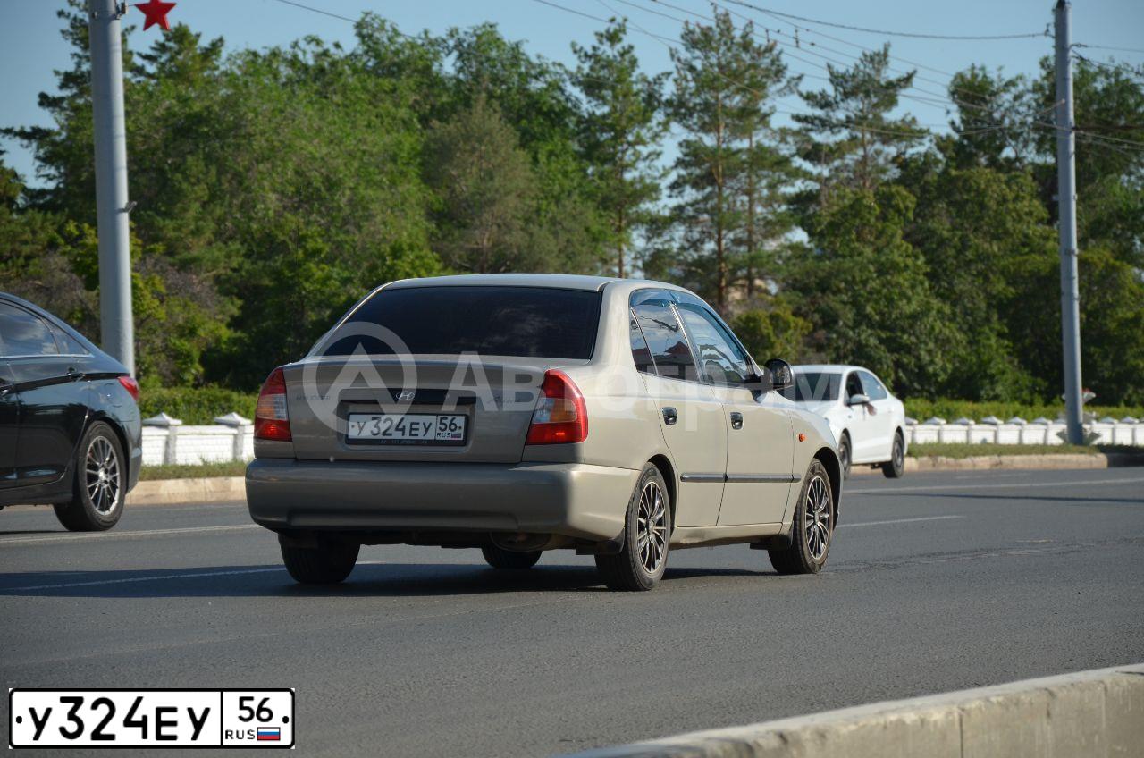 Фото автомобиля TAGAZ ACCENT, 2008 — госномер У324ЕУ56. Цвет: СВЕТЛО-БЕЖЕВЫЙ