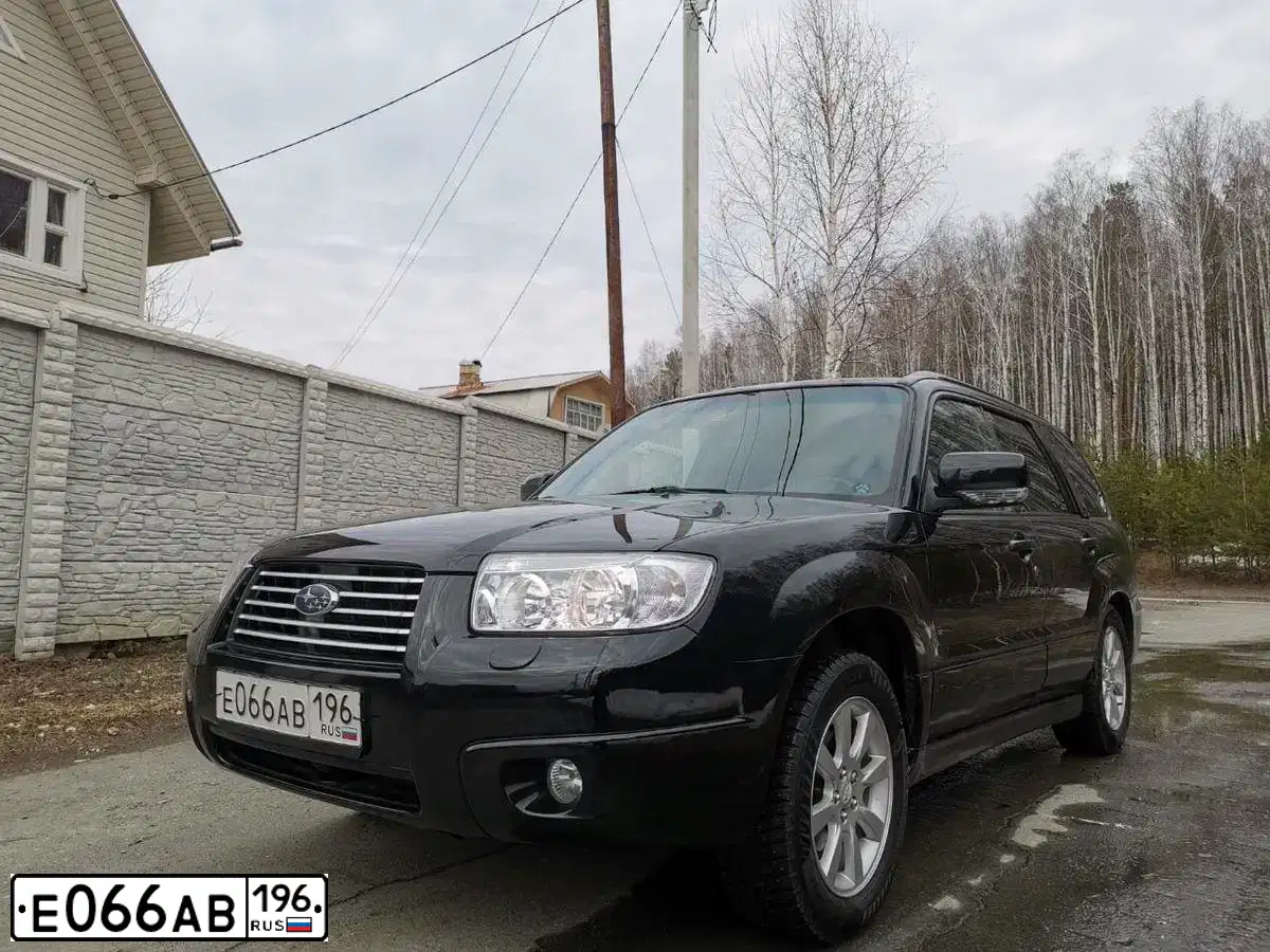 Фото автомобиля SUBARU FORESTER, 2007. Цвет: ЧЕРНЫЙ