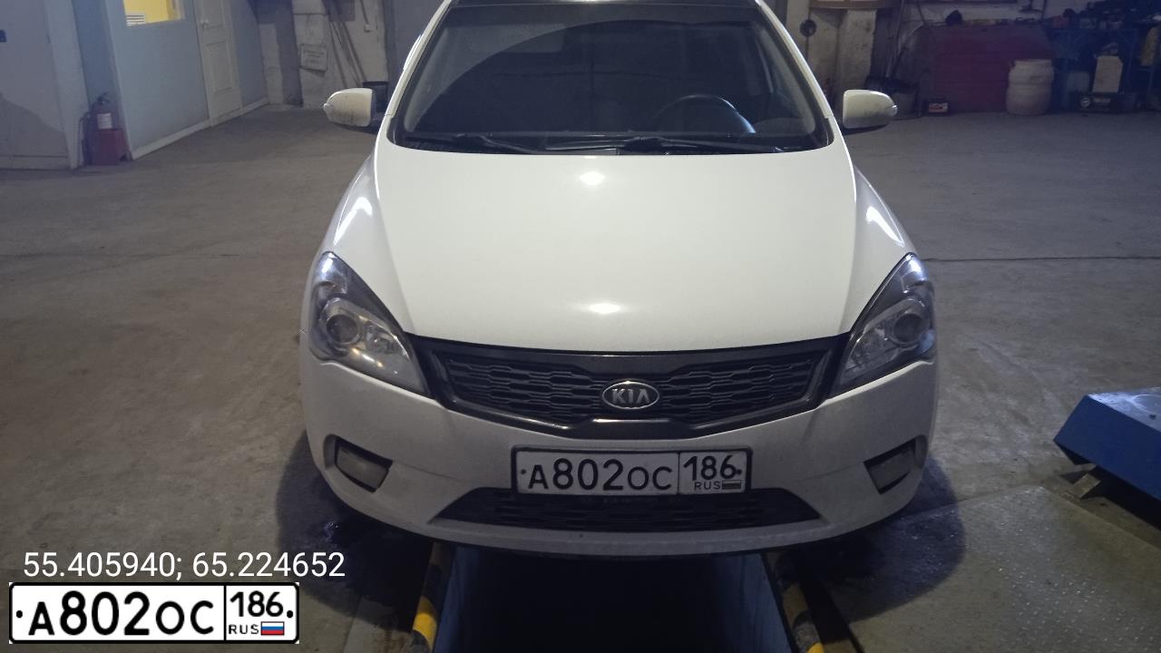 Фото автомобиля KIA CEE'D, 2010 — госномер М419НВ45. Цвет: Белый