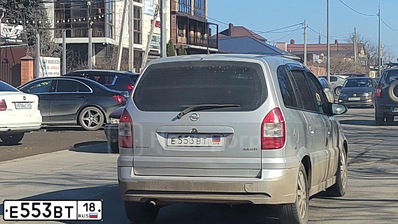 Фото автомобиля LADA 1117 KALINA, 2008 — госномер Р538ОН18. Цвет: СЕРЕБРИСТО-КРАСНЫЙ