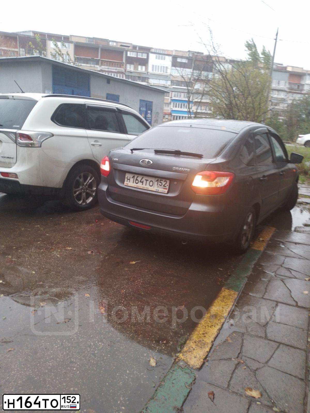 Фото автомобиля LADA 2191 GRANTA, 2015 — госномер Н164ТО152. Цвет: СЕРЕБРИСТО-ТЕМНО-СЕРЫЙ