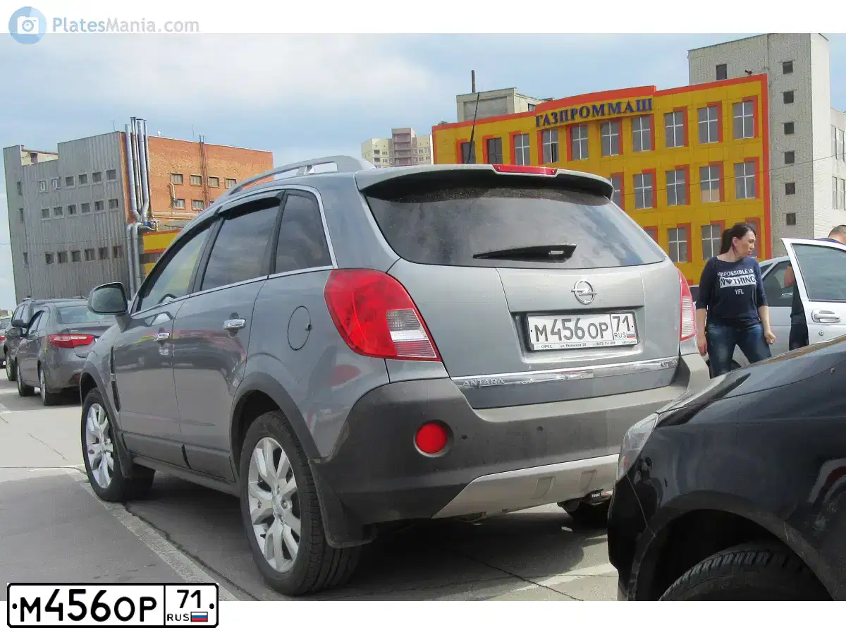 Фото автомобиля OPEL ANTARA, 2012 — госномер М456ОР71. Цвет: СЕРЫЙ