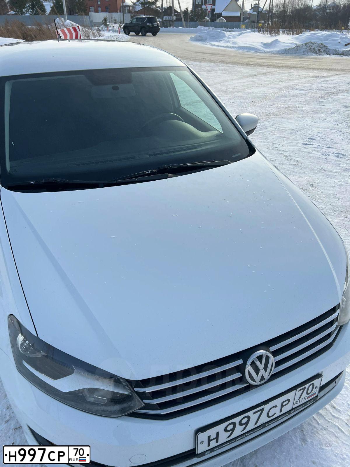 Фото автомобиля VOLKSWAGEN POLO, 2018 — госномер С746ММ19. Цвет: Белый