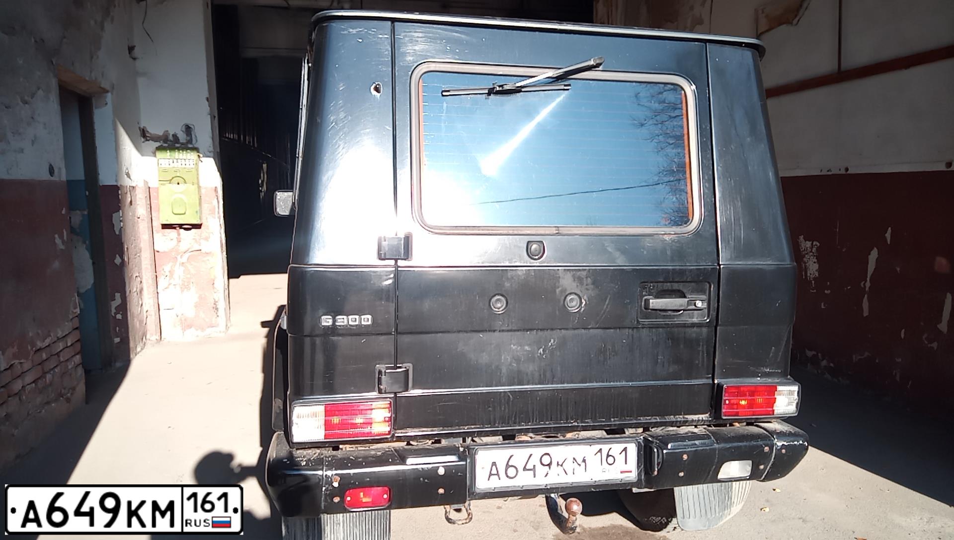 Фото автомобиля MERCEDES G-KLASSE, 1994 — госномер А649КМ161. Цвет: ЧЕРНЫЙ