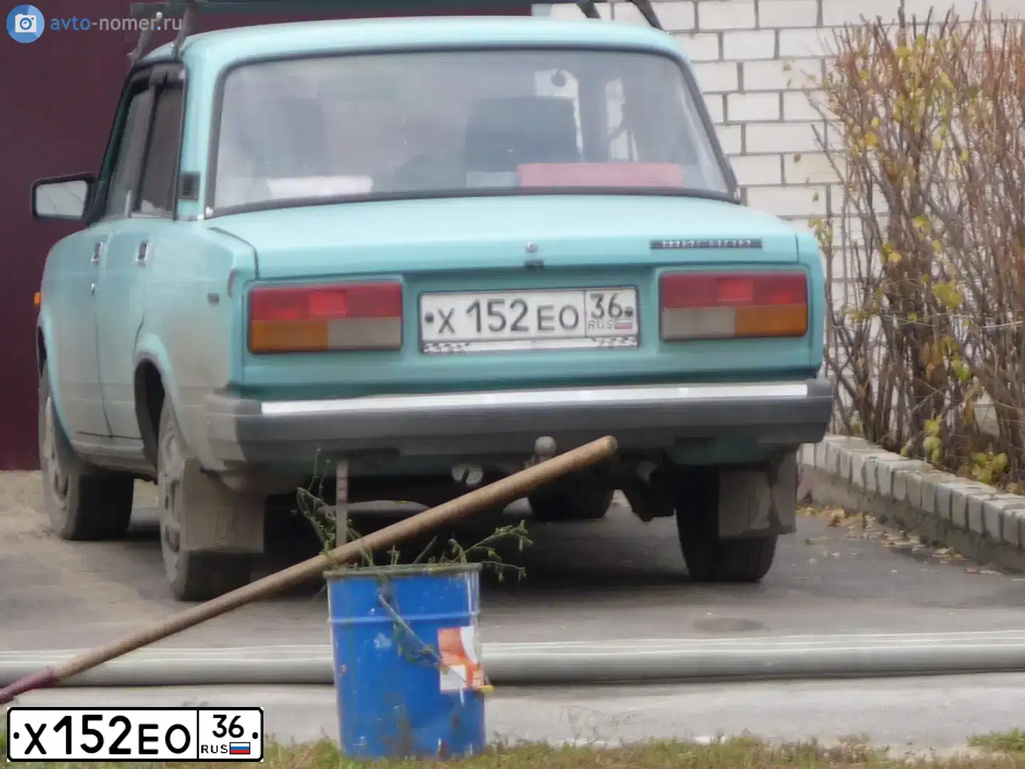 Фото автомобиля LADA 2107, 2001 — госномер Х152ЕО36. Цвет: СЕРО-ЗЕЛЕНО-ГОЛУБОЙ