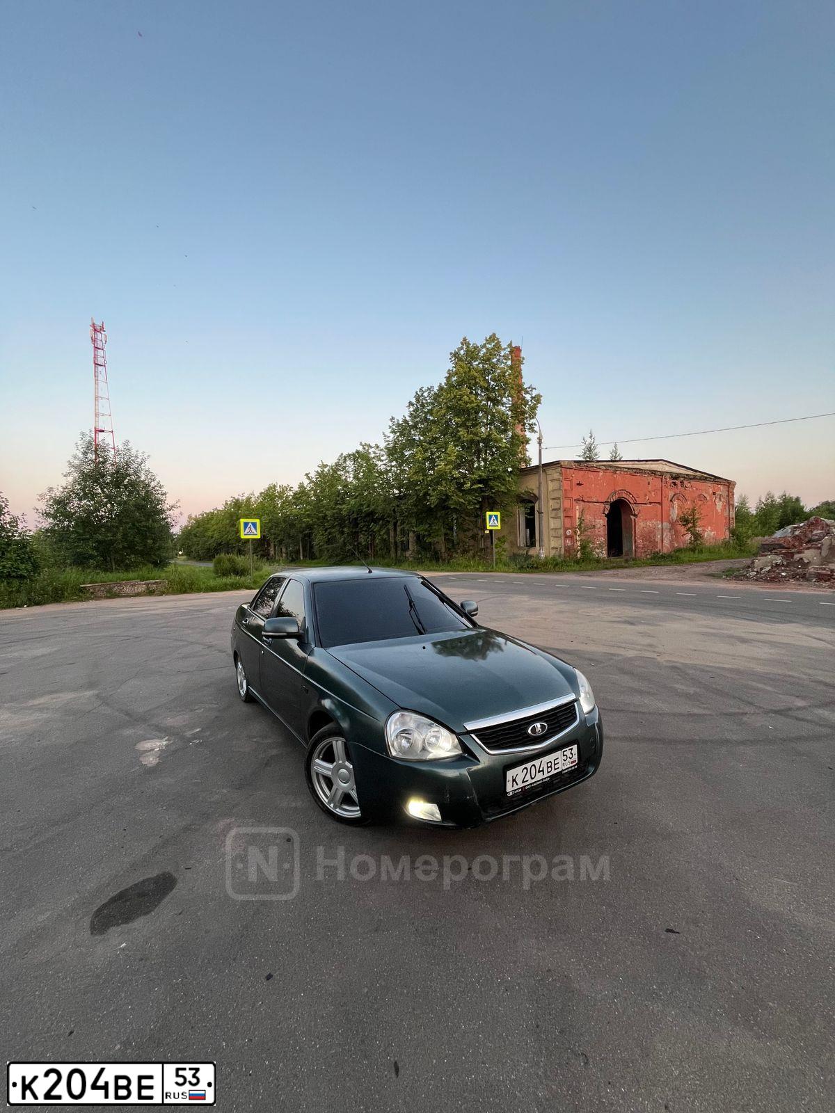 Фото автомобиля LADA 2170 PRIORA, 2008 — госномер К204ВЕ53. Цвет: СЕРО-СИНЕ ЗЕЛЕНЫЙ