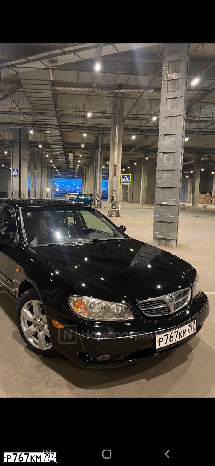 Фото автомобиля NISSAN MAXIMA, 2004 — госномер К678ЕК977. Цвет: ЧЕРНЫЙ