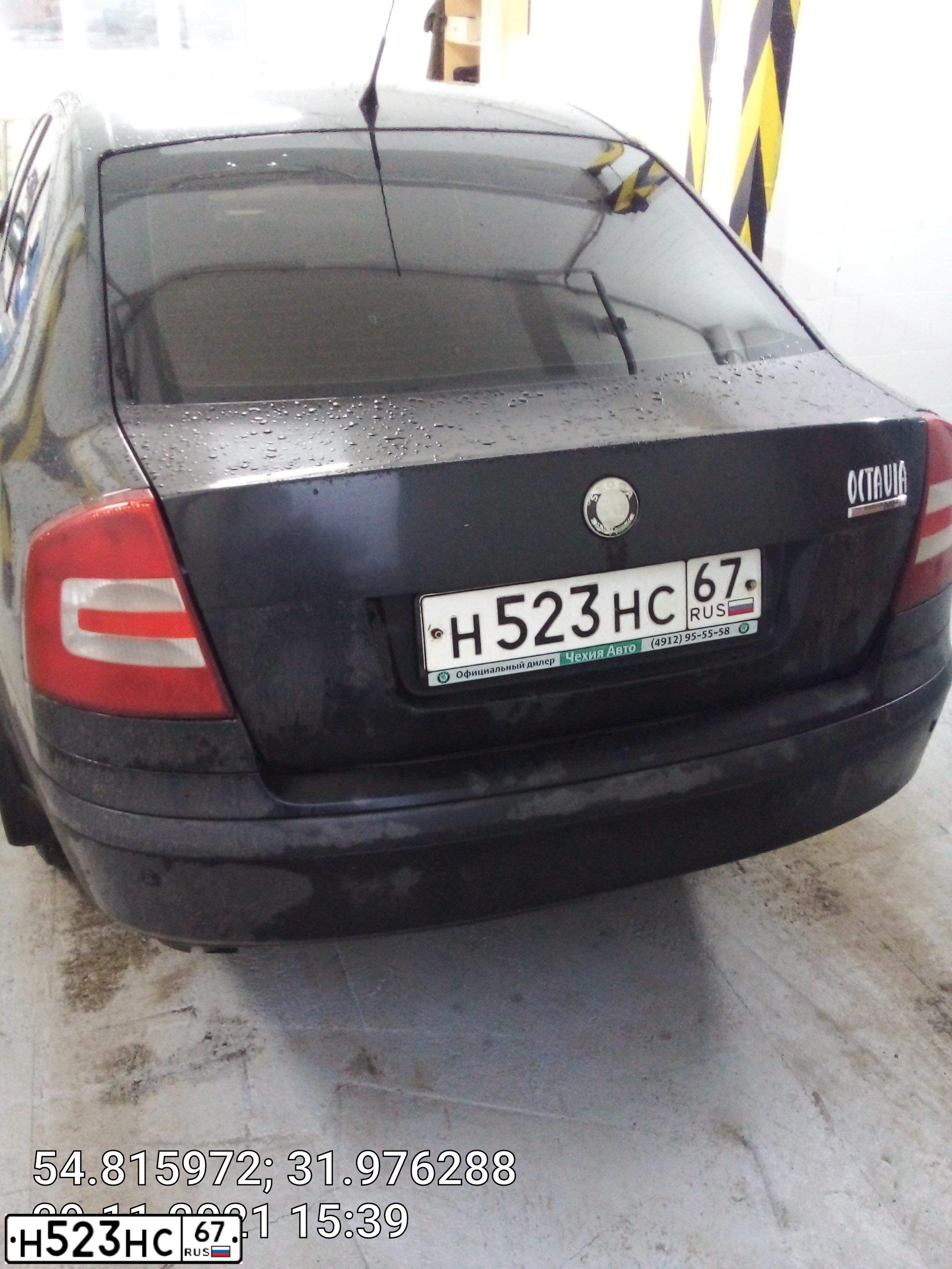 Фото автомобиля SKODA OCTAVIA, 2008 — госномер Т583НР197. Цвет: ЧЕРНЫЙ