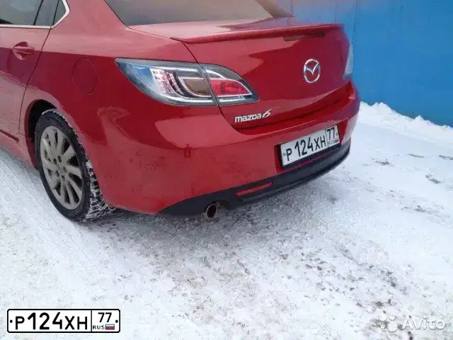 Фото автомобиля MAZDA 6, 2008 — госномер Р124ХН77. Цвет: КРАСНЫЙ