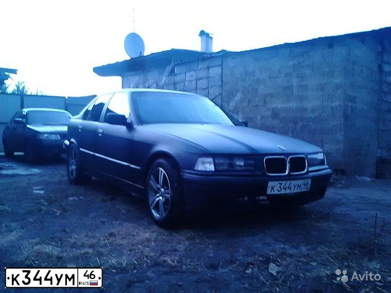Фото автомобиля BMW SERIE 3, 1993 — госномер К344УМ46. Цвет: ЧЕРНЫЙ