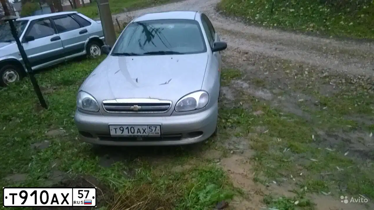 Фото автомобиля ZAZ LANOS, 2008 — госномер Т910АХ57. Цвет: серебристый