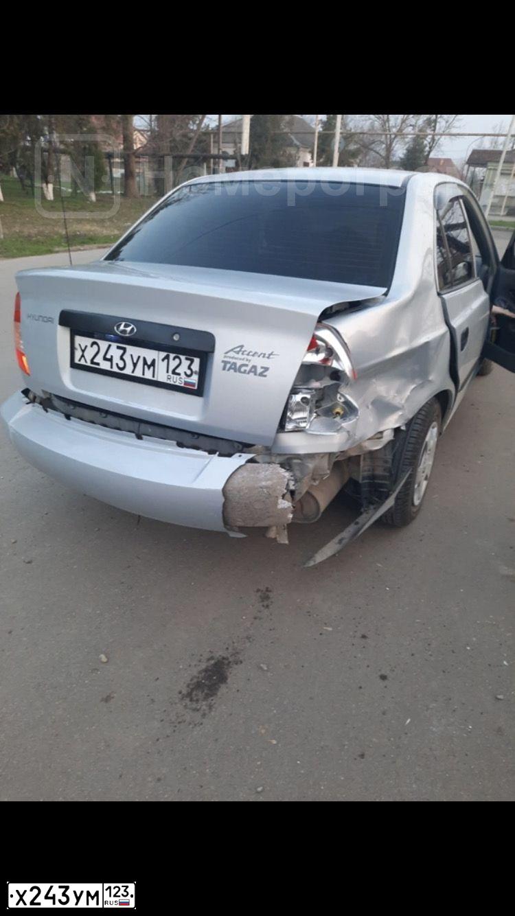 Фото автомобиля TAGAZ ACCENT, 2011 — госномер Х243УМ123. Цвет: Серебристый
